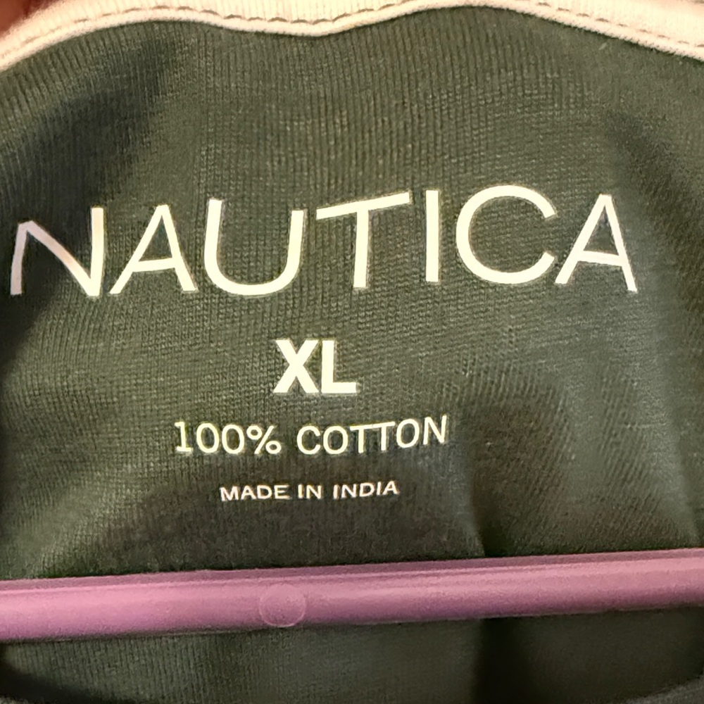 Nautica Striped Short Sleeve LOT (4) - Green, Navy, Rust, Forest - Picture 9 of 10